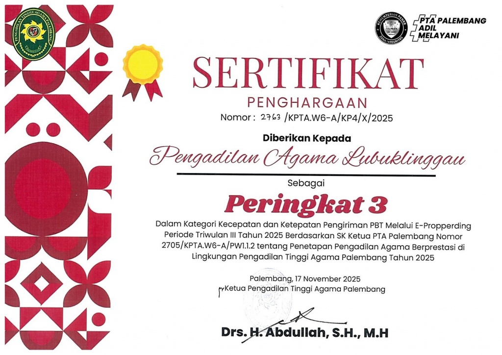 Sertifikat Penghargaan Triwulan III Pengadilan Agama Lubuk Linggau_7.jpg